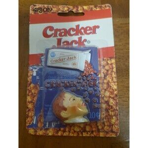 CRACKER JACK Kid Eating 10 Cent Box No 51387 Box Advertisement Magnet Vintage